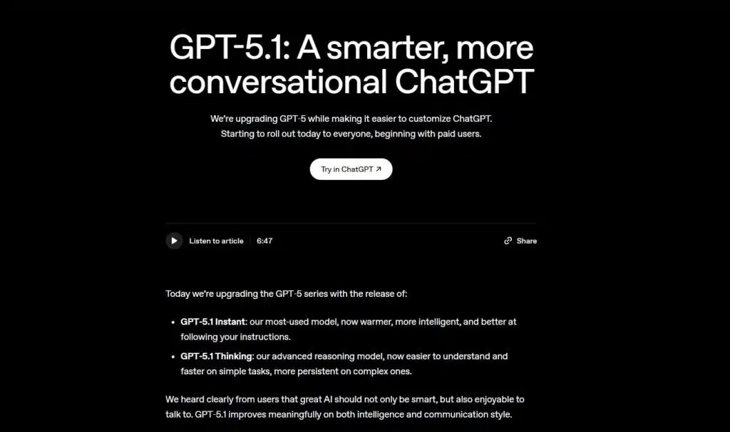 OpenAI GPT-5.1
